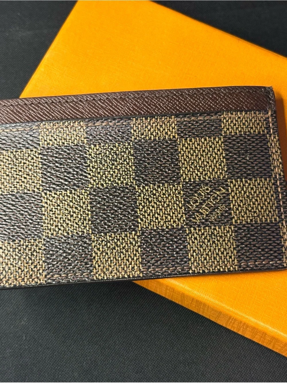 Louis Vuitton N61722 Port Carte Card Case Damier Brown